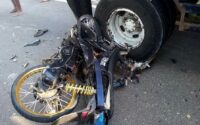 Motor Terlindas Ban Kontainer di Cilincing, Hangus Terbakar Tanpa Korban Jiwa